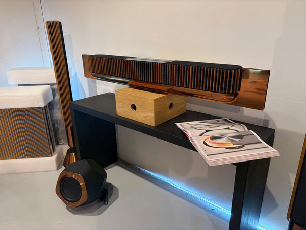 BEOsound Theatre 65" Bespoke Edition – Bronze Tone / Dark Oak